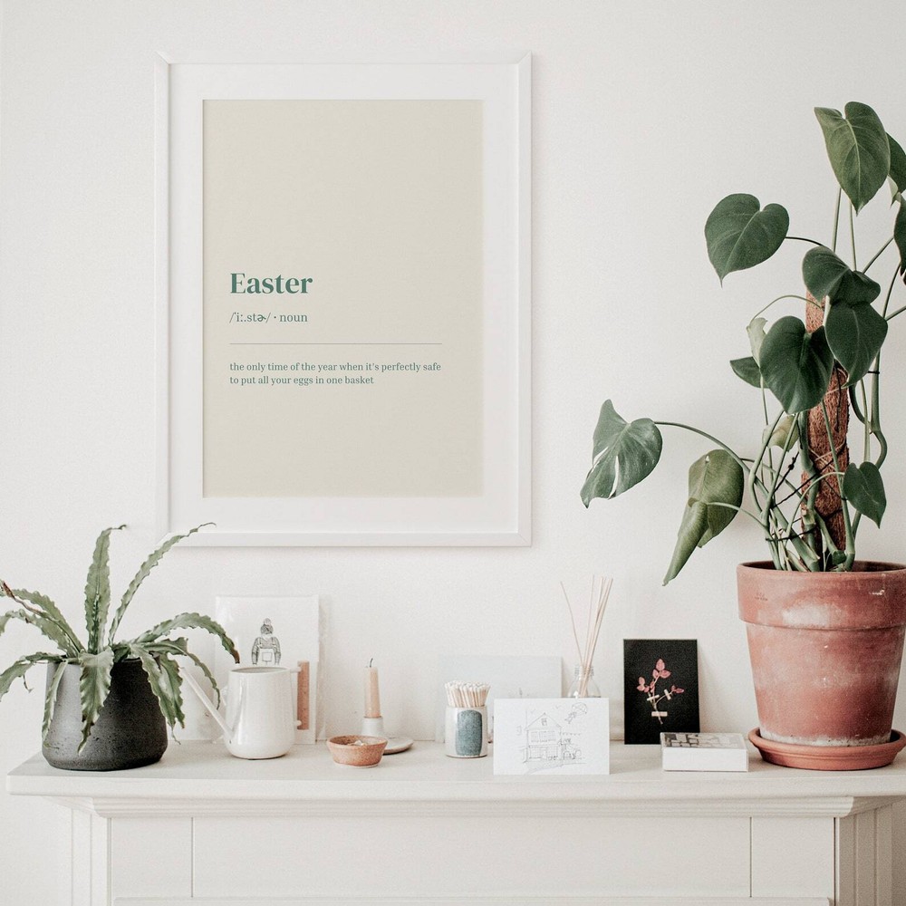 Easter Wall Art Funny Easter Definition Print Spring Print Typography Print