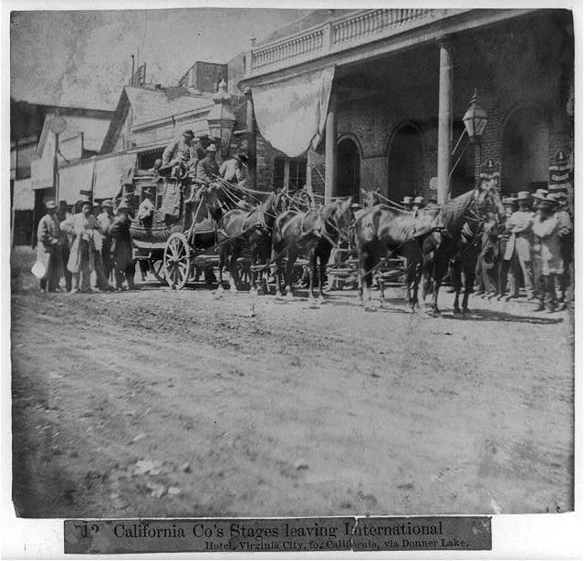 Virginia City Nevada 1866 California Co Stagecoach International Hotel