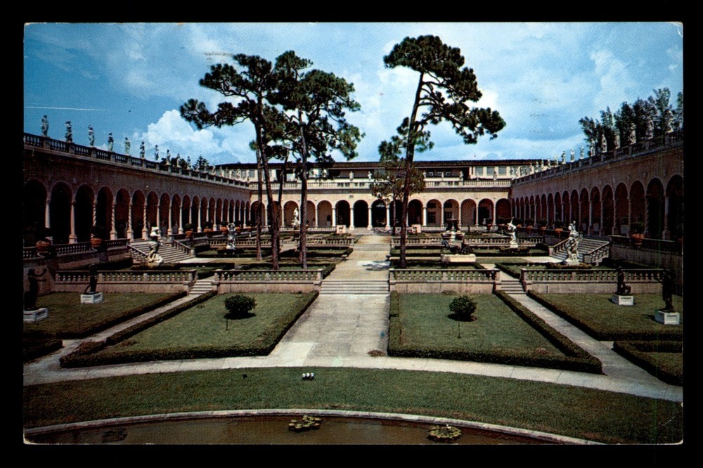 John & Mable Ringling Museum Of Art Sarasota Florida FL Court Posted Postcard