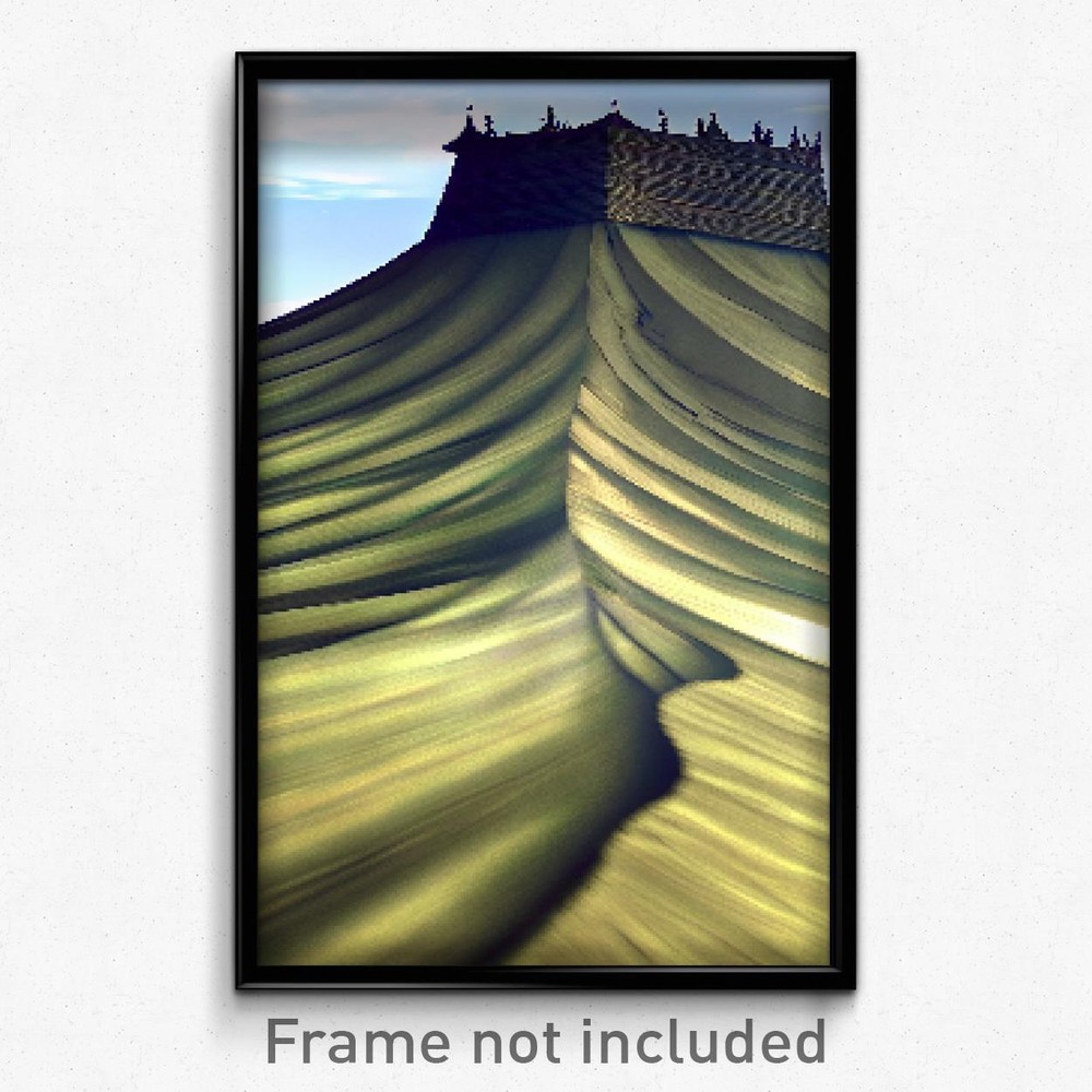 8 Bit Psychedelic Pixel Art Poster - Warped Motte Trippy Video Game Print