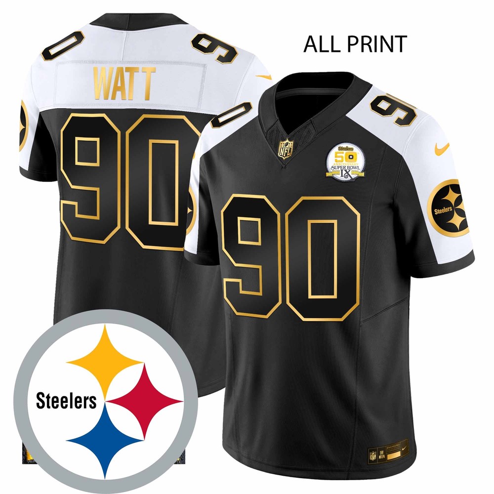 SteelersxPittsburgh #90 T.JxWatt 50th Anniversary of SuperxBowl IX-All Print