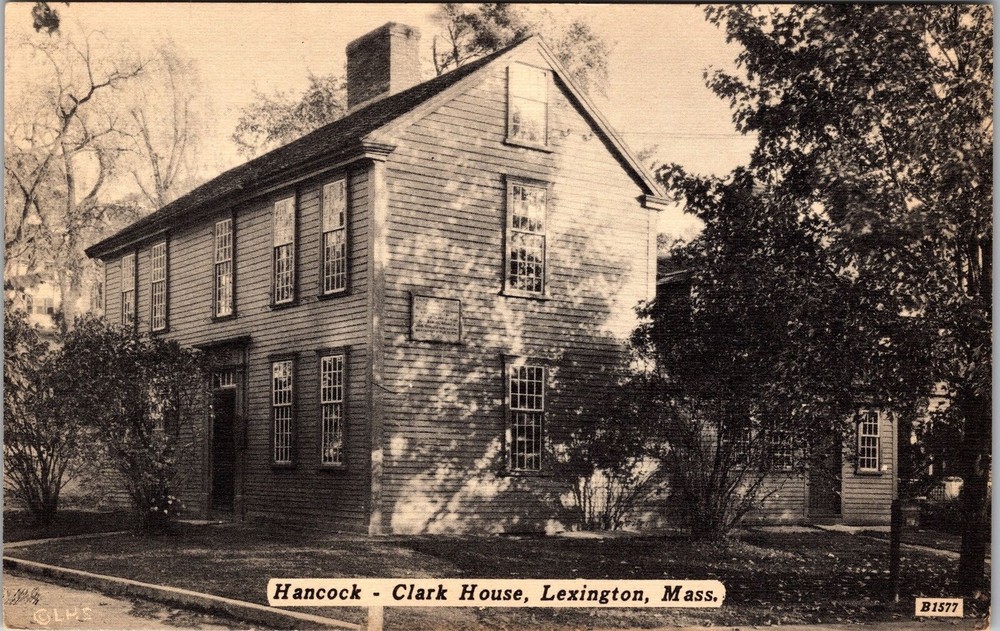 Lexington MA-Massachusetts, Hancock, Clark House, Vintage Postcard