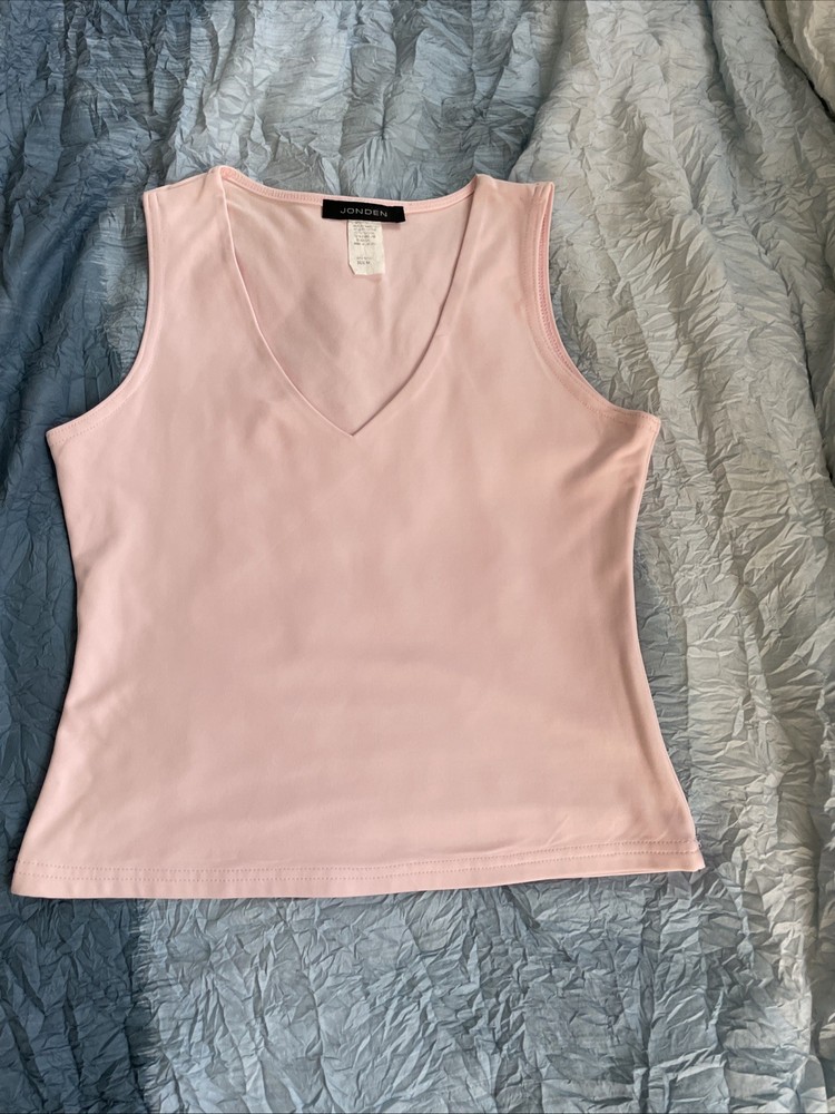 Jonden V Neck Sleeveless Stretch Tank Top Women’s Minimal Basic Layering Y2K Top