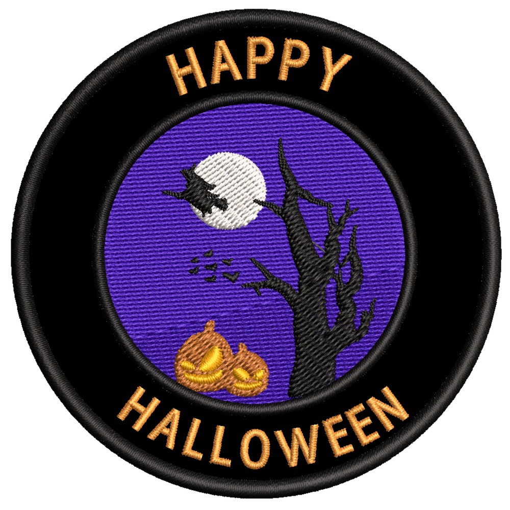 Halloween Patch Embroidered Iron-On Applique Witches Ghostbuster Broom Scary Fun