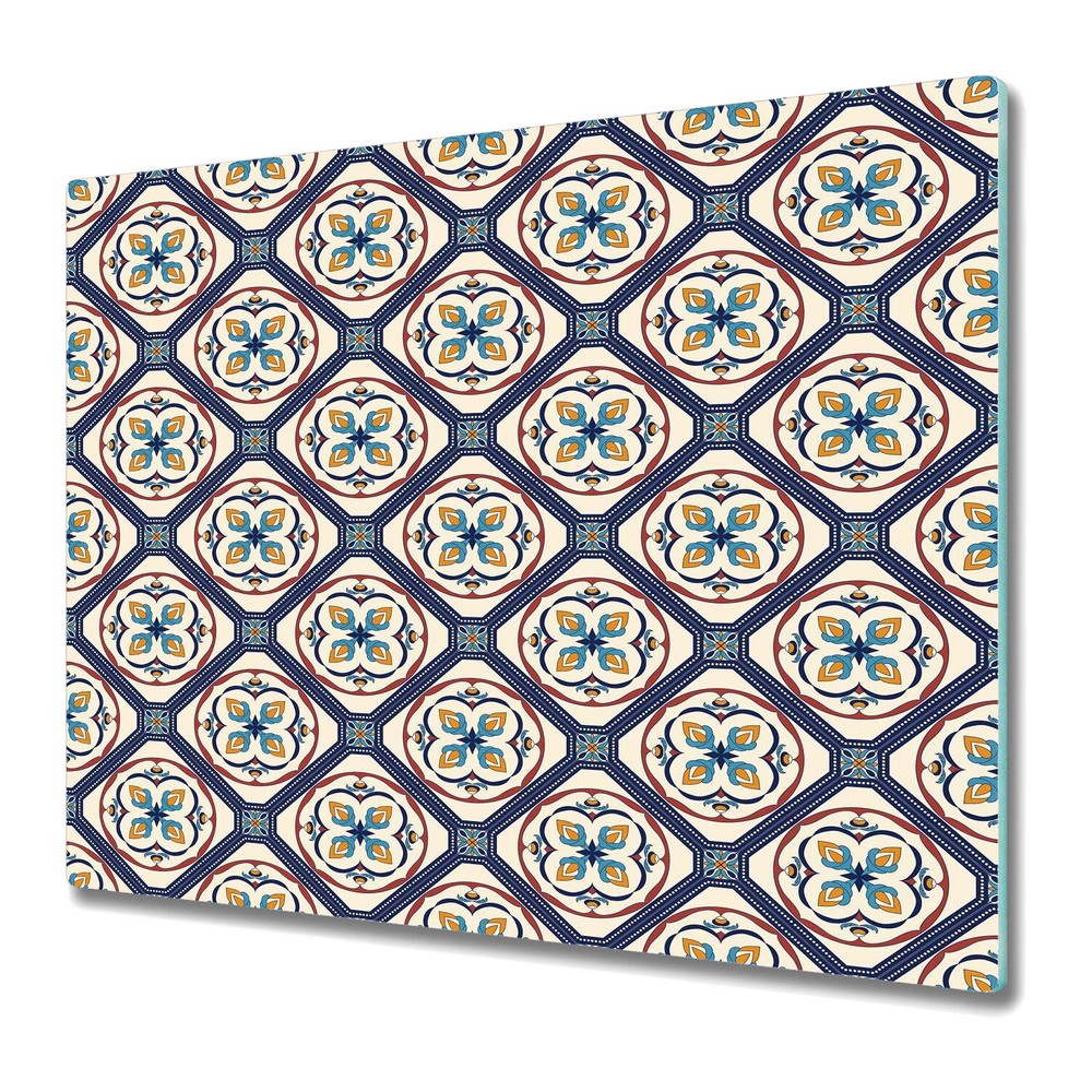 Glass Chopping Cutting Board Vector design and fashion blue and brown photo