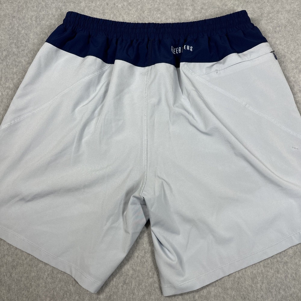 Freeballers Men's Athletic Shorts XXL Blue Lined Drawstring Stretch Zip Pockets