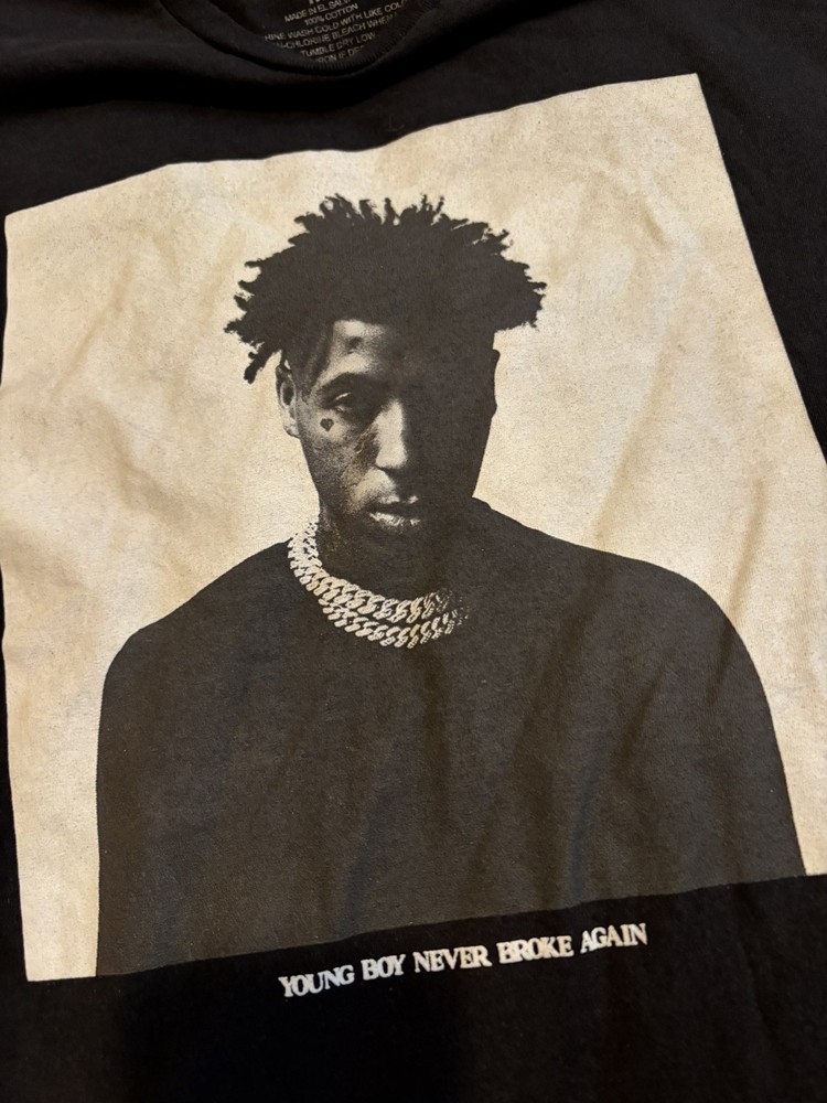 YoungBoy Never Broke Again Graphic T-Shirt Size Men’s Medium Rap Music Shirt