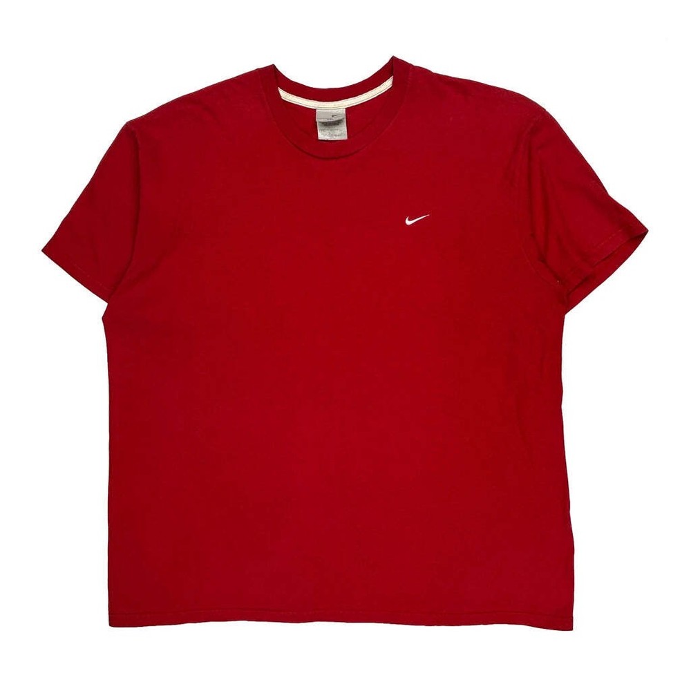Nike T-Shirt - 2XL Red Cotton