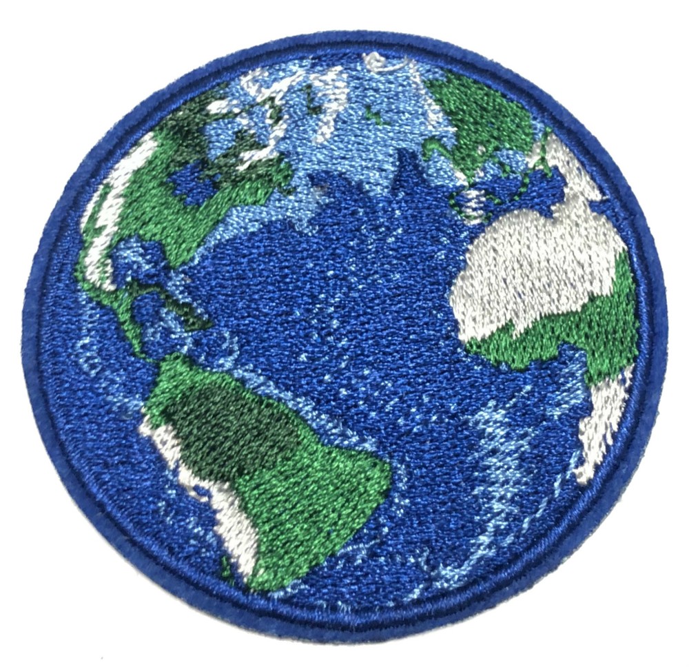 Earth Patch Embroidered Iron-On Applique Space Explorer Planets