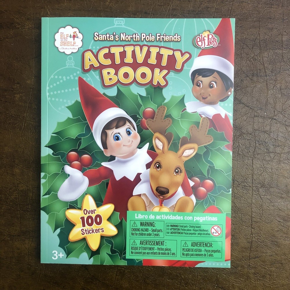 ELF ON THE SHELF ACTIVITY BOOK 100+ Stickers Coloring Santas North Pole Friends