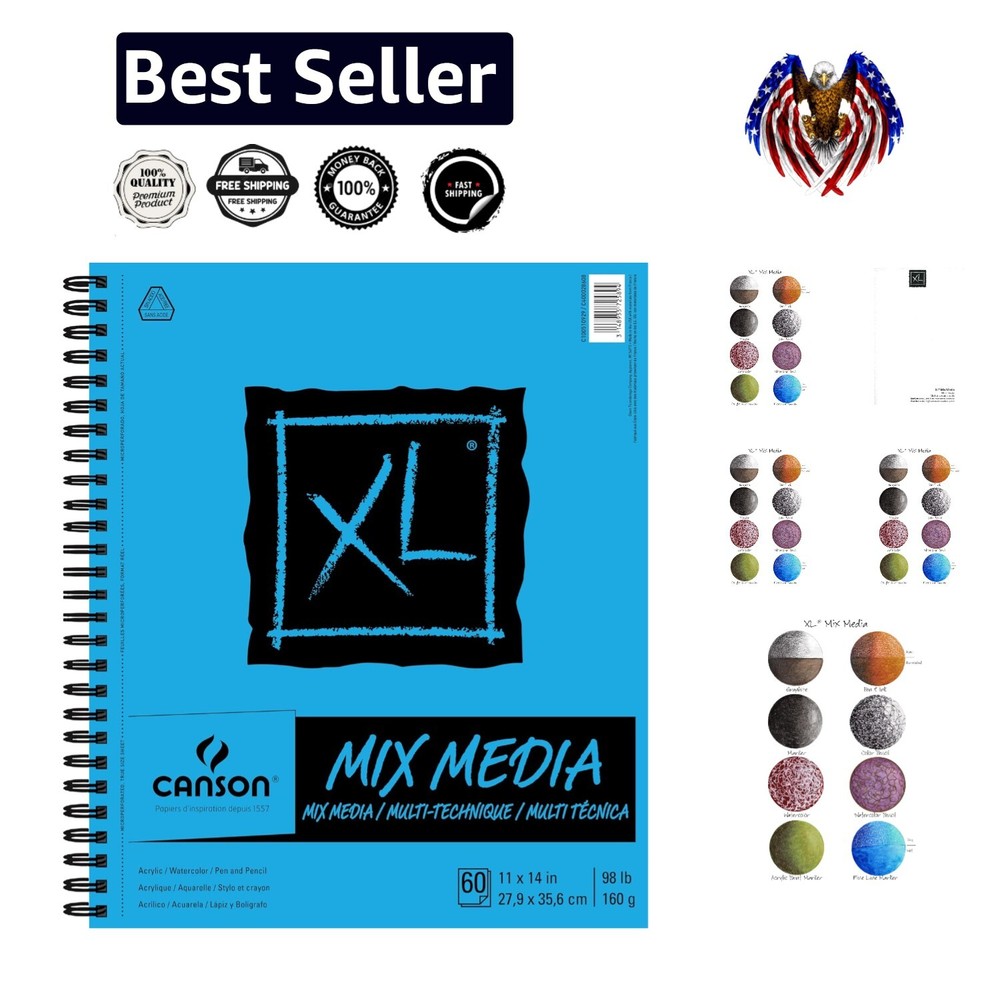 Premium 11x14 Mixed Media Pad with 60 Heavyweight Sheets for Creative Freedom