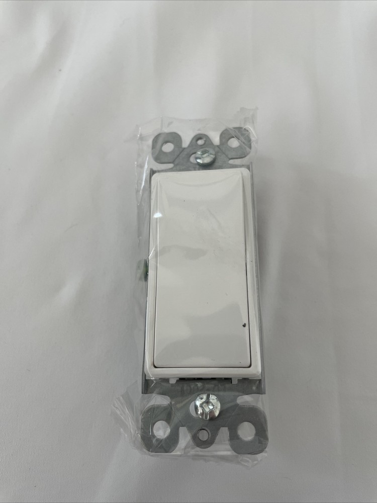 3-Way Switch Rocker Switch 15A 120/277V, Decora On/Off Light Switch White