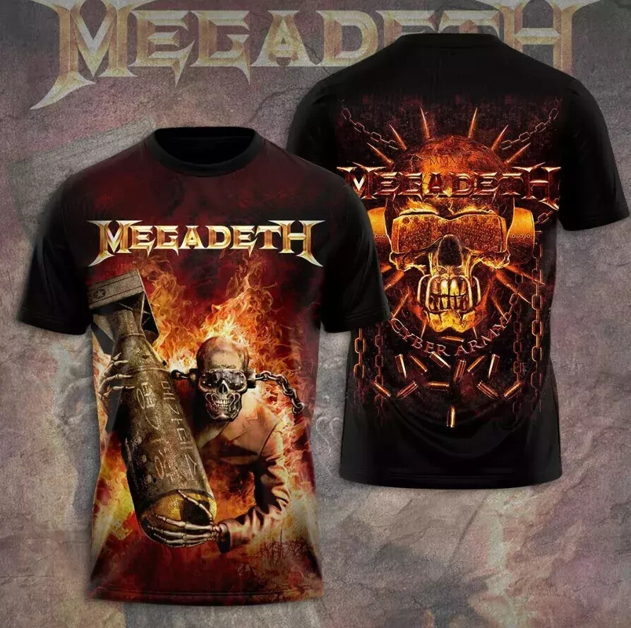Megadeth Band 3D Graphic Tshirt - Best Price Trendy Hot Design