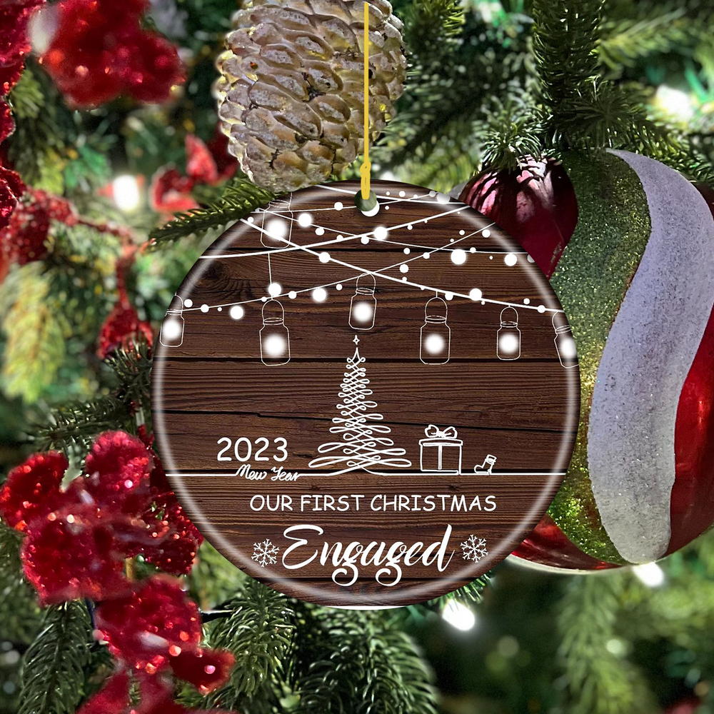 Custom text Name Personalized image Ceramic Christmas Ornament Decor gift