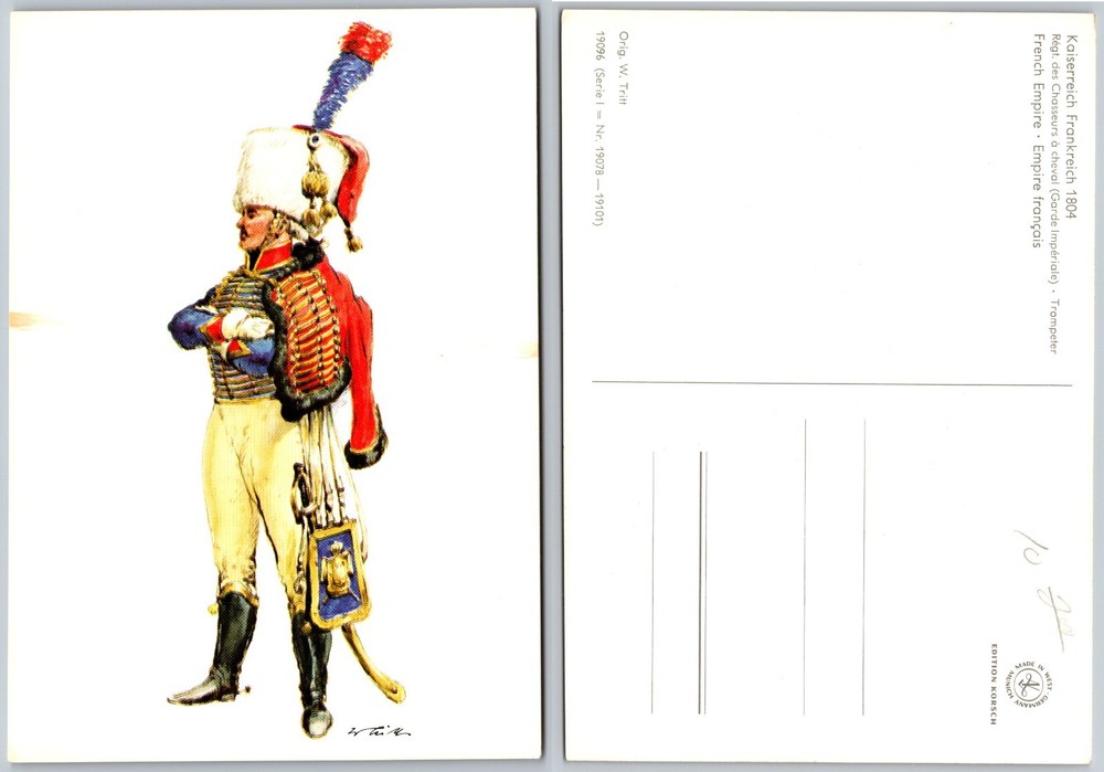 Continental Prussian Soldier Postcard