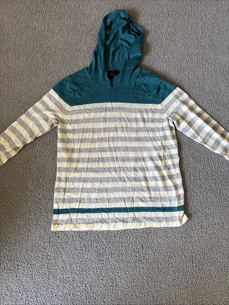 Calvin Klein Jeans Pullover Hoodie Unisex Merino Wool Striped XL