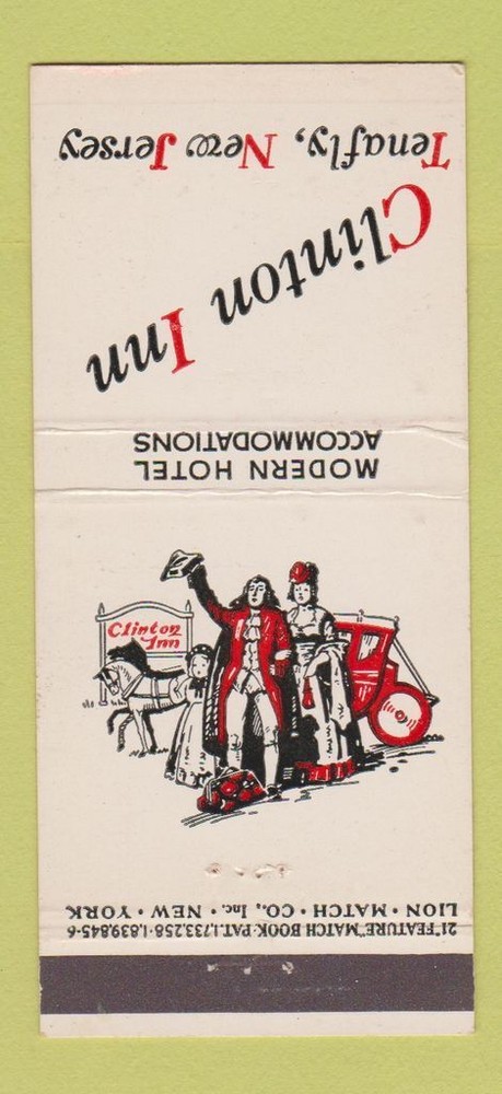 Matchbook Cover - Clinton Inn Tenafly NJ 21 Strike Feature