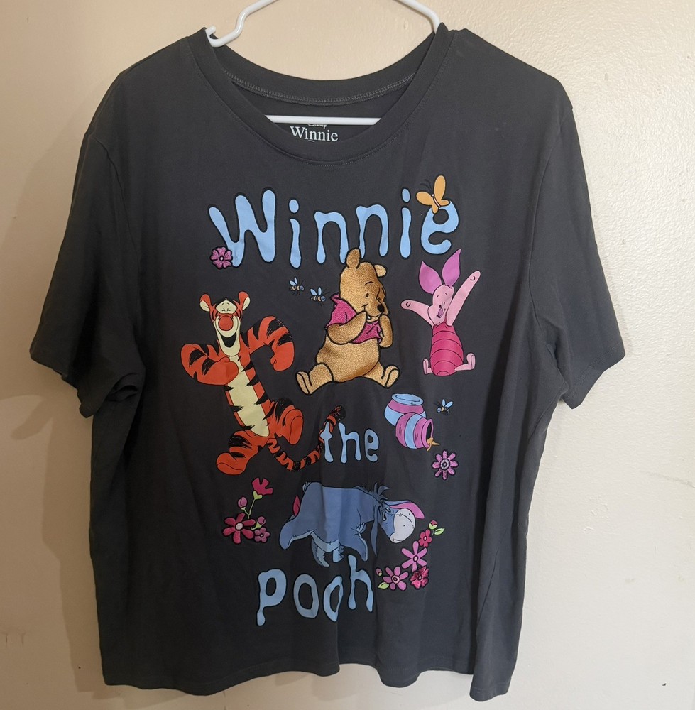 Disney Winnie the Pooh & friends gray T-Shirt Unisex Adult 2x