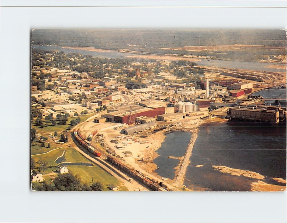 Postcard Bird's Eye View Fort Frances Ontario Canada