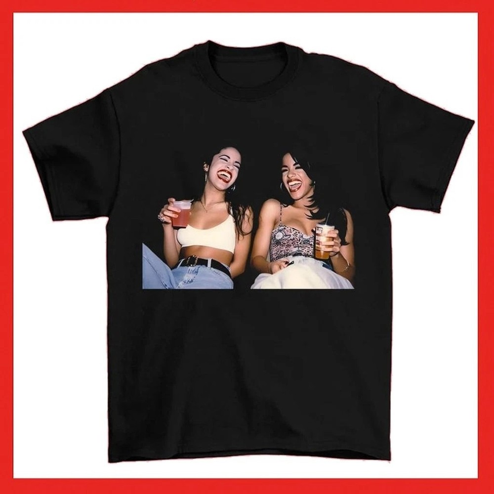 Vintage Selena and Aaliyah T-Shirt, 90s R&B Pop Icon Duo Tee