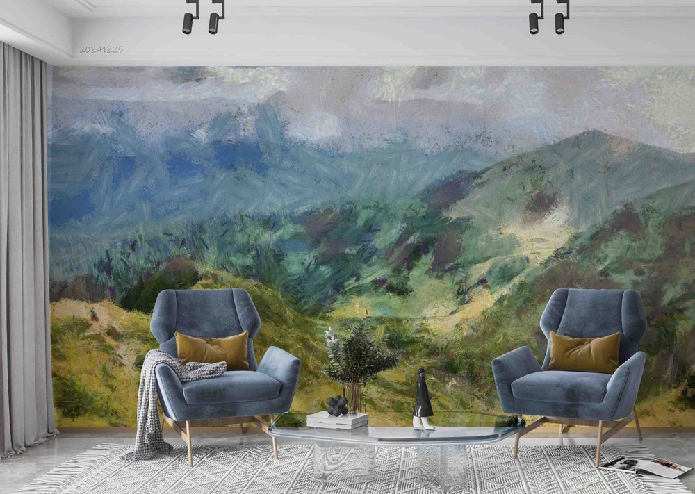 3D Sky Mountain Landscape Oil Painting Wall Murals Wallpaper Murals Wall Sticker