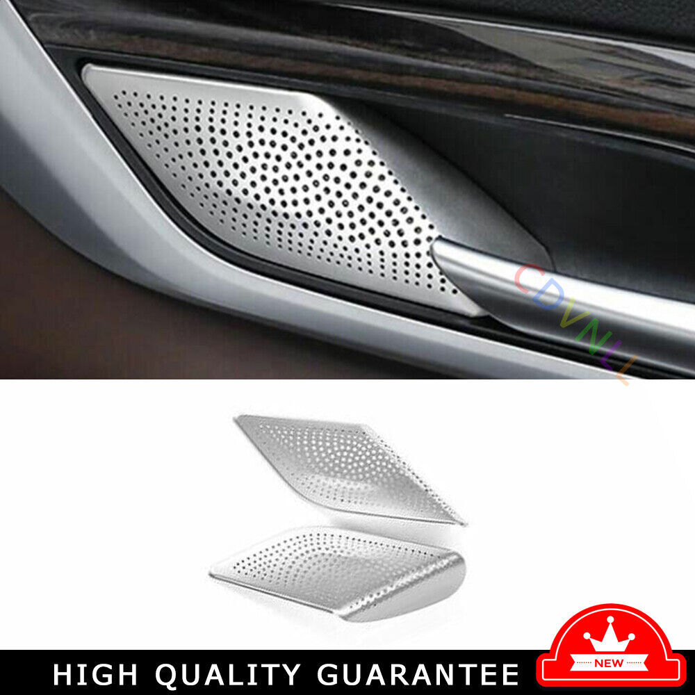 Inner Door Speaker Ring Cover Trim 2PCS For BMW 5 Series 18-2022 Titanium Silver