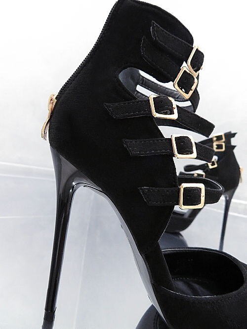 GoGo original black stiletto designer pumps size 37