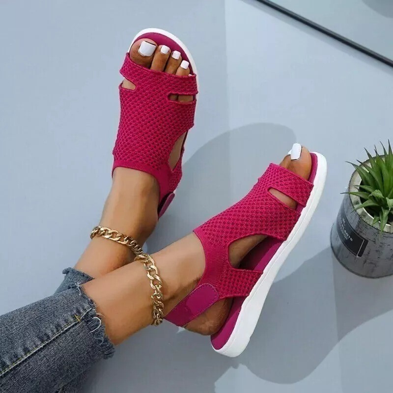 Ladies Womens Summer Casual Orthopedic Sandals Slingback Flat Comfort Shoes Size