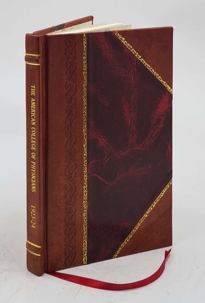 1923-24 American College Of Physicians Directory Volume C1 Leather Bound Edition  