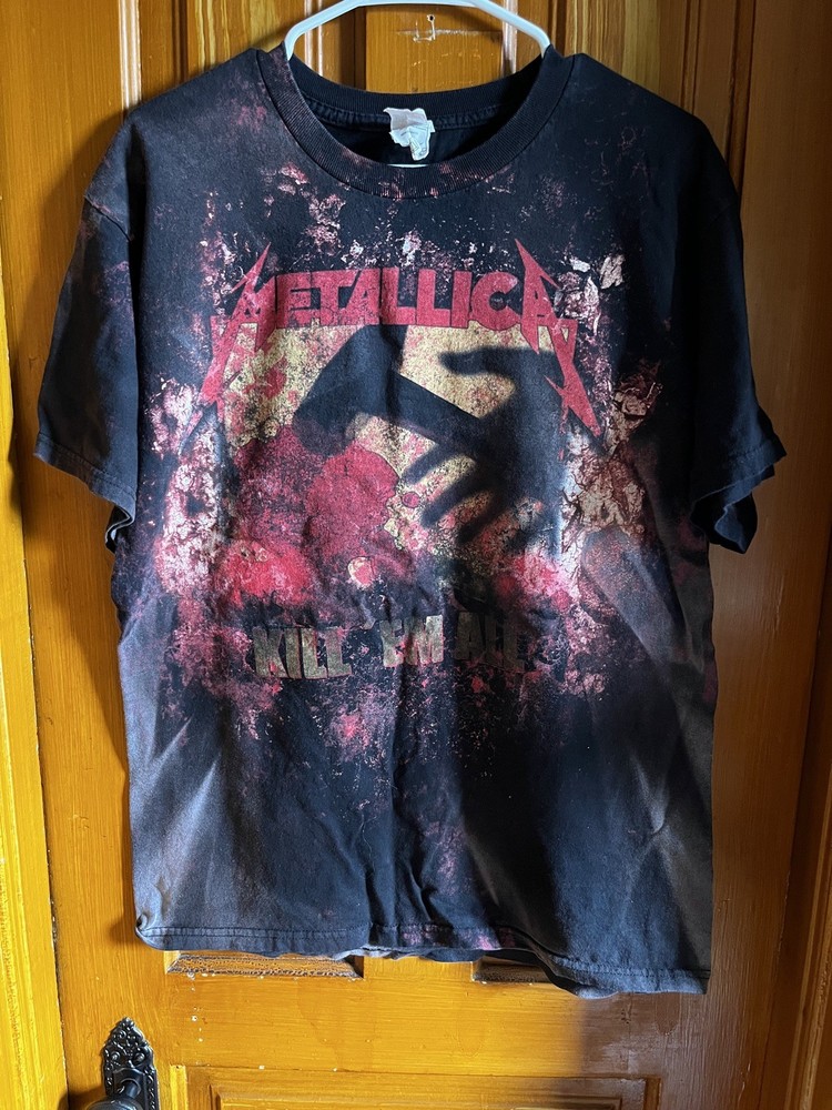 Vintage 00s Metallica Kill ‘Em All Over Print T-shirt Band Rock Size L