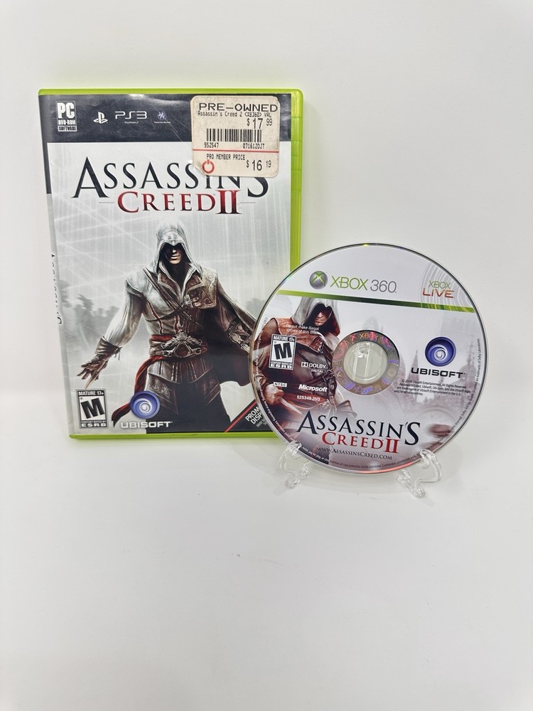Assassin's Creed II Xbox 360 - Game with Replacement Case & Artwork - Tested