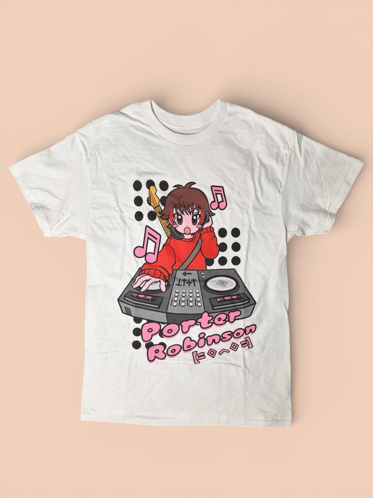 Official Porter Robinson EDM  T Shirt Size medium White Short Sleeve