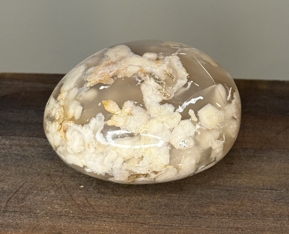 Polished Flower Agate Crystal Medium Palmstone
