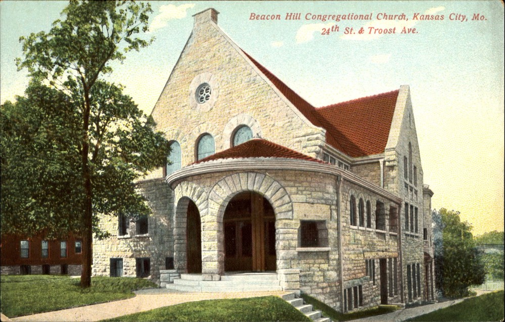 Beacon Hill Congregational Church Kansas City Missouri 24th and Troost St~ c1910