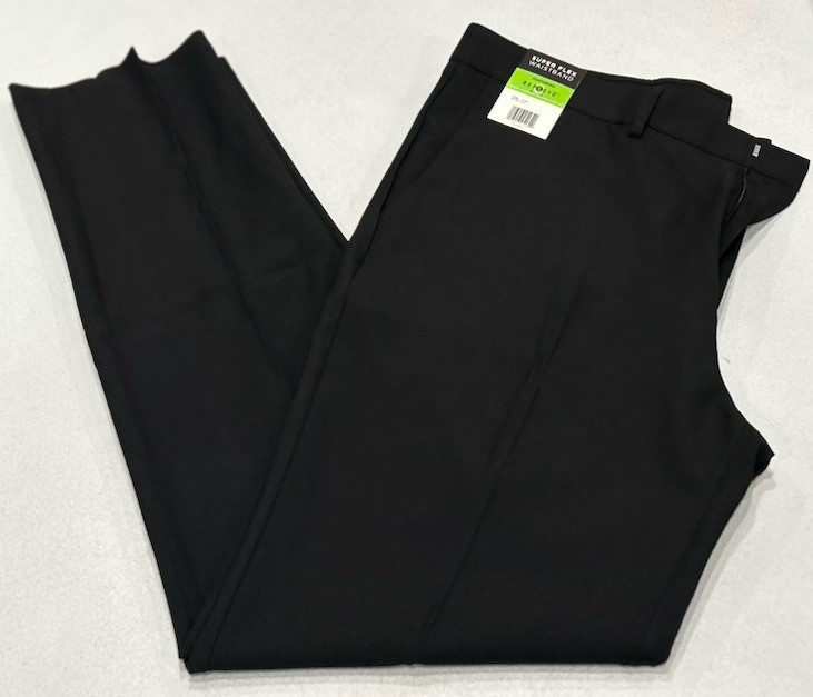 Kenneth Cole Reaction Mens Slim-Fit Techni-Cole Pants Black 36x34