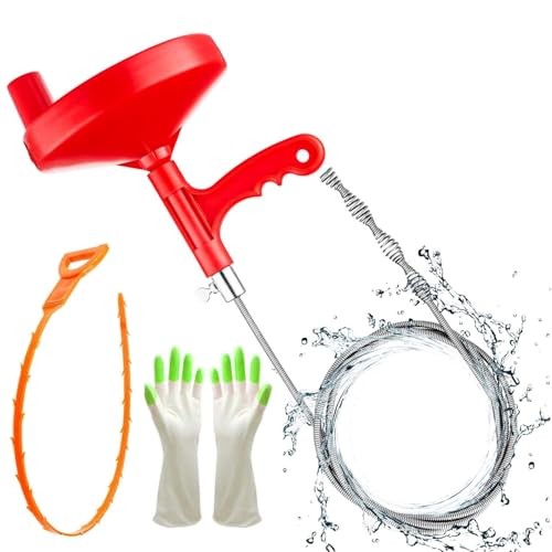 Drain Auger,25Ft Plumbing Snake,Heavy Duty Toilet Snake Drain Clog Remover