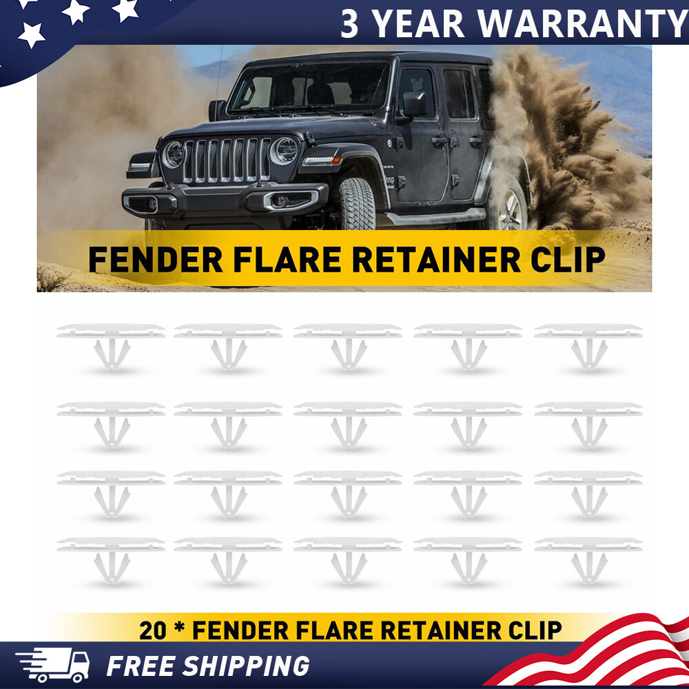 20 x Fender Flare Retainer Clip For Jeep Wrangler JL 18 -2020 For Gladiator 2020