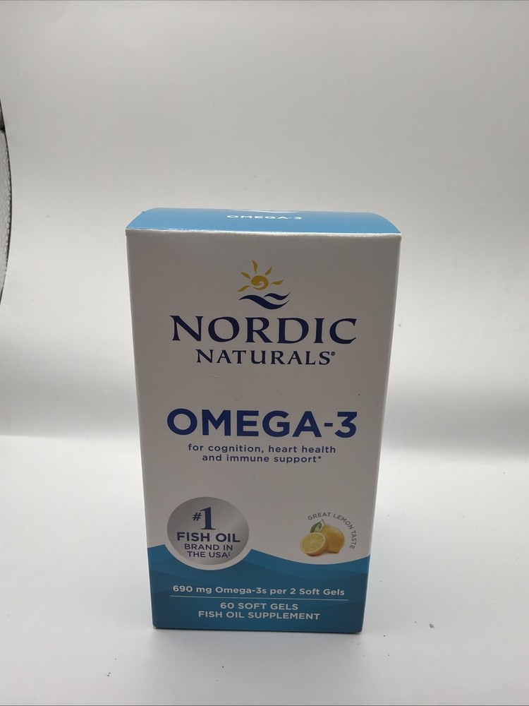 Nordic Naturals Omega-3 Fish Oil 60 Soft gels EXP DATE 01/28