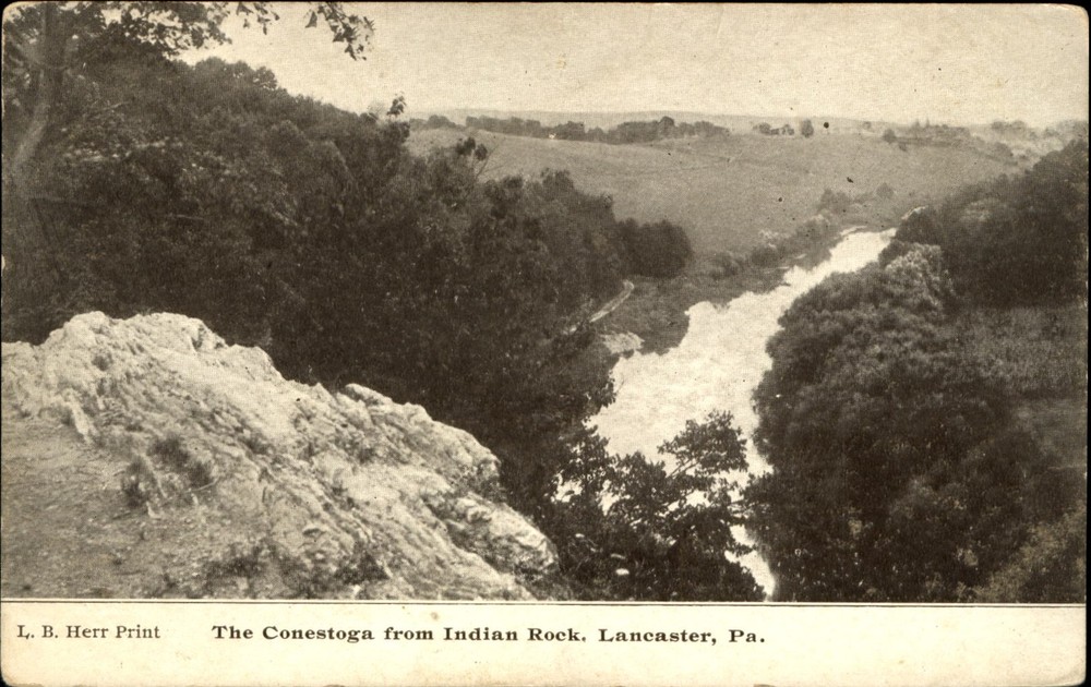 The Conestoga seen from Indian Rock Lancaster Pennsylvania PA ~ UDB c1905