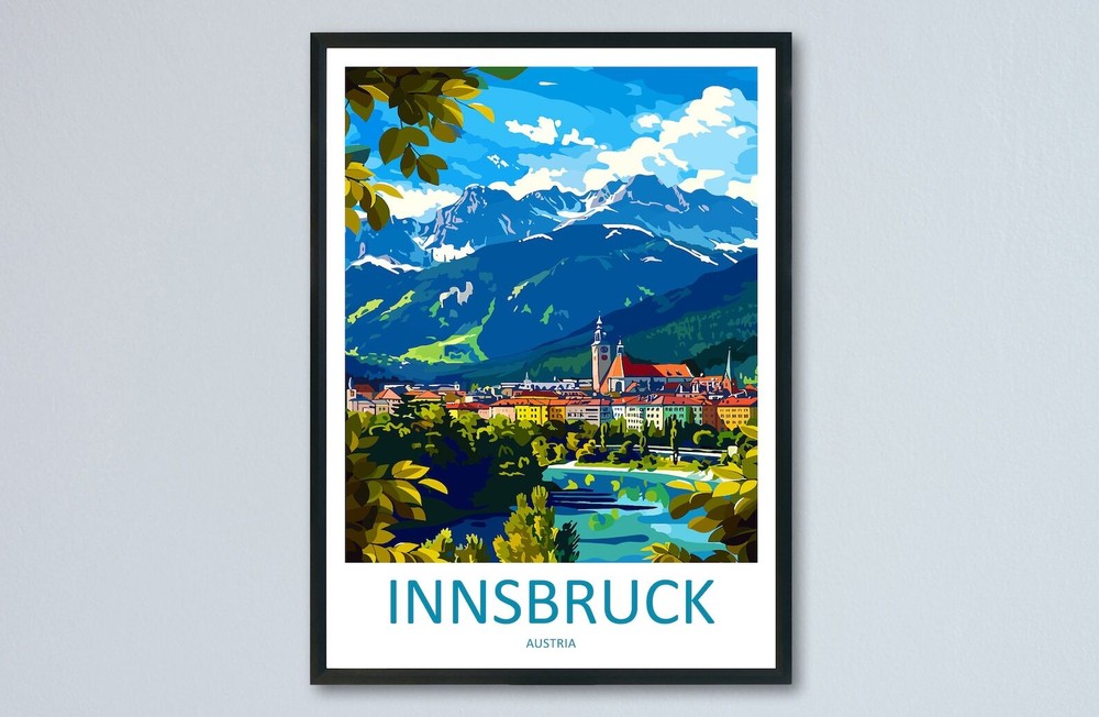 Innsbruck Print Innsbruck Home Decor Landscape Art Print Innsbruck Wall Art For