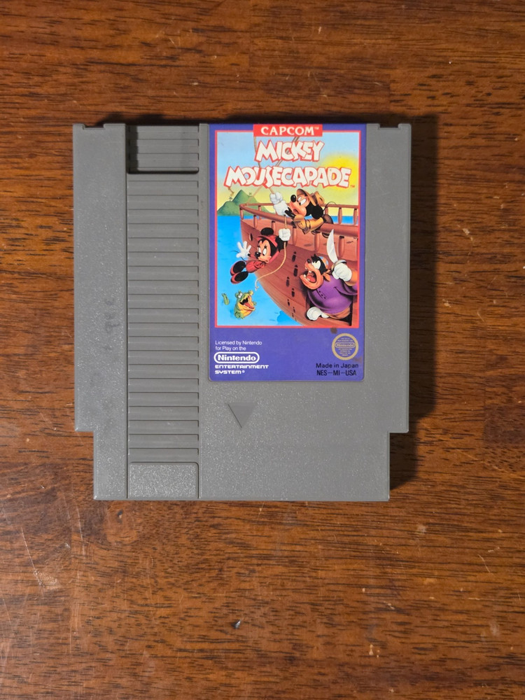 Vintage Original Nintendo NES Mickey Mousecapade Authentic Game - Tested & Works