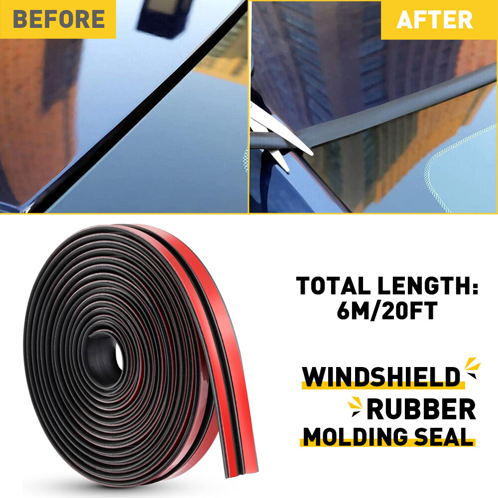 20ft Windshield Rubber Molding Seal Trim Universal for Windscreen and Sunroof 1X