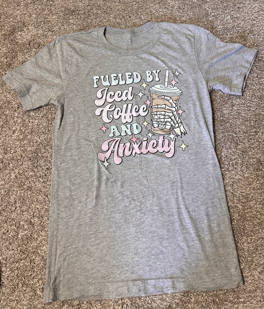 Gray Graphic Print Cotton Blend Crew Neck Funny Men's T-Shirt Short Sleeve