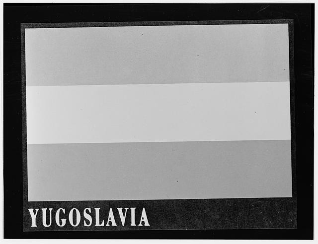 Photo:Yugoslavia 1910s Flag Emblem Black White Historical Photo Print