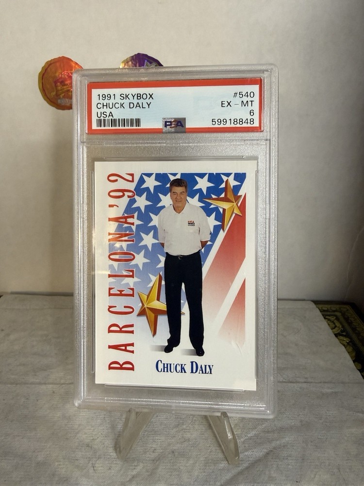 1991-92 Skybox Dream Team Usa #540 Chuck Daly Psa 6