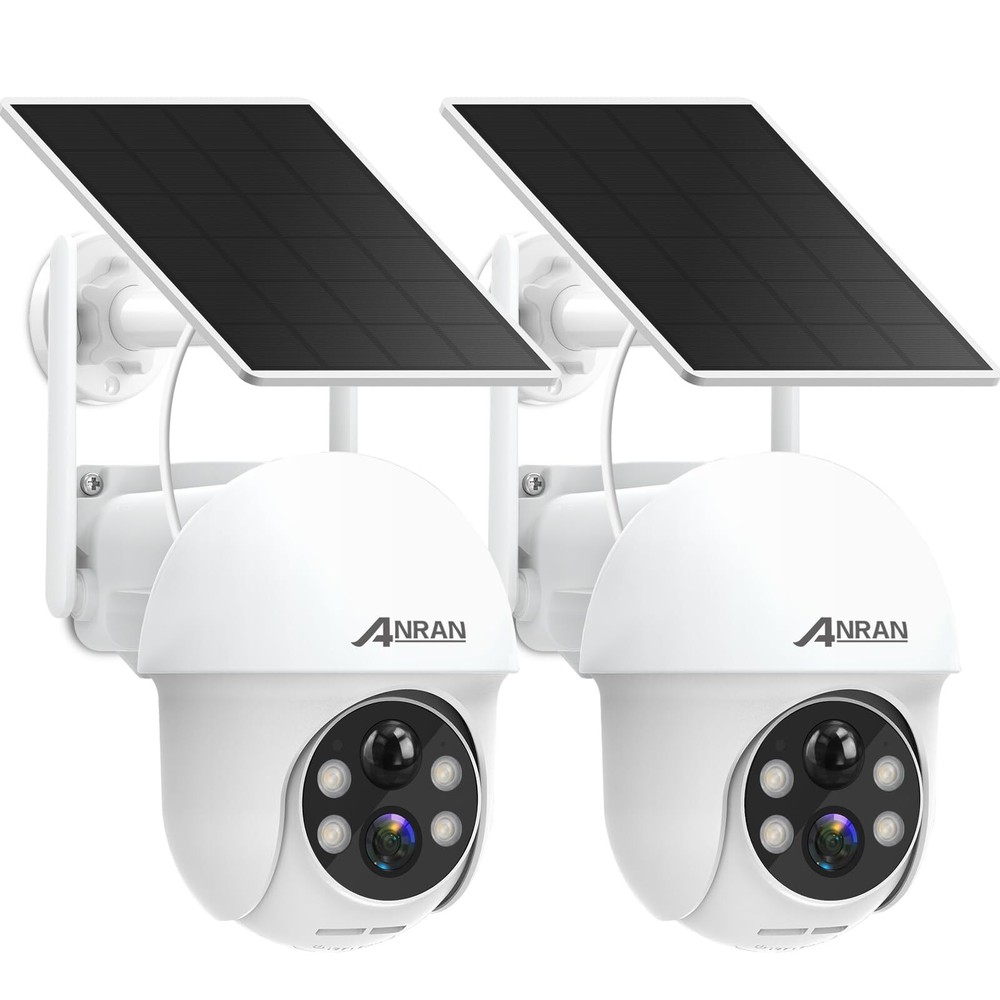 2K Security Camera Wireless Outdoor, Solar Outdoor Camera with 360° View, Sma...