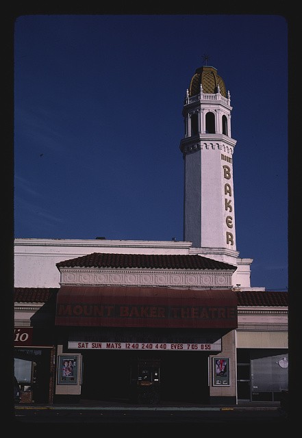 Photo:Bellingham Washington Mt Baker Theatre 1987 Theater Marquee Tower