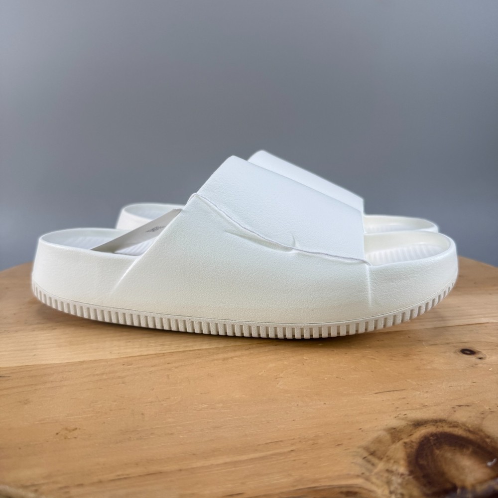 Nike Calm Slide Womens Size 10 Sandals Sail White Comfort Slip On NEW