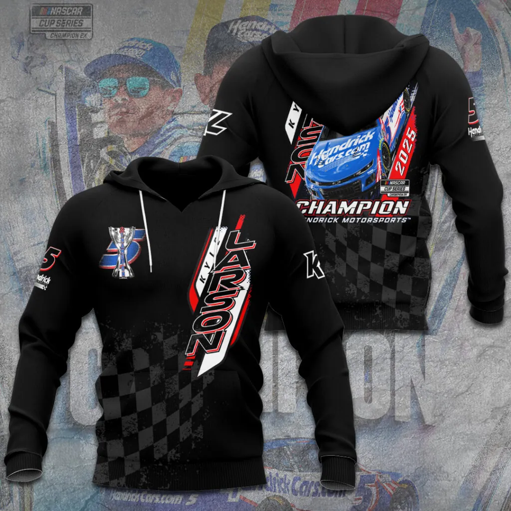 Kyle Larson 2025 NASCAR Cup Series Champion 3D Apparel