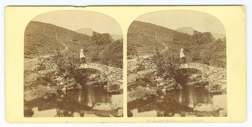 G2489~ ENGLAND – Lake District Ambleside c.1850s Stereoview Ogle/Edge